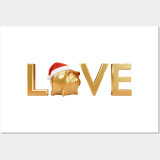 Love New Year Piggy Posters and Art